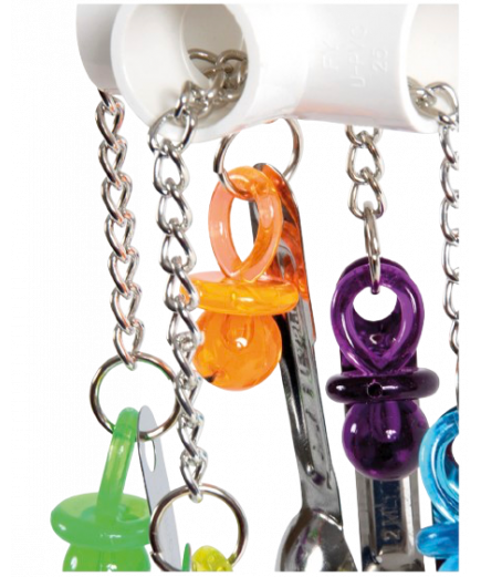 Parrot-Supplies Spoon Clacker Stainless Steel Metal Parrot Toy Parrot-Supplies Spoon Clacker Stainless Steel Metal Parrot Toy